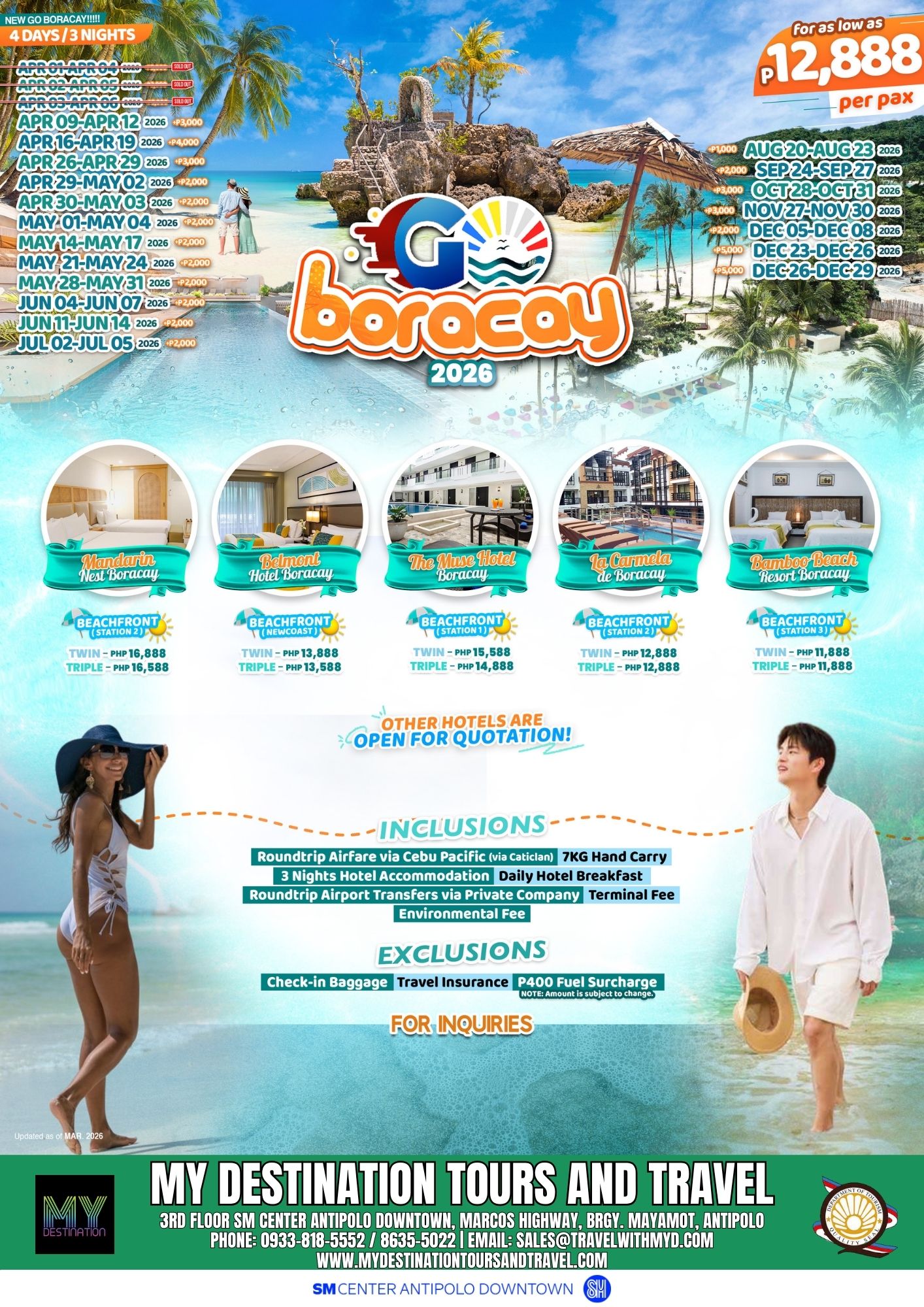 Go Boracay 2026 Package Flyer
