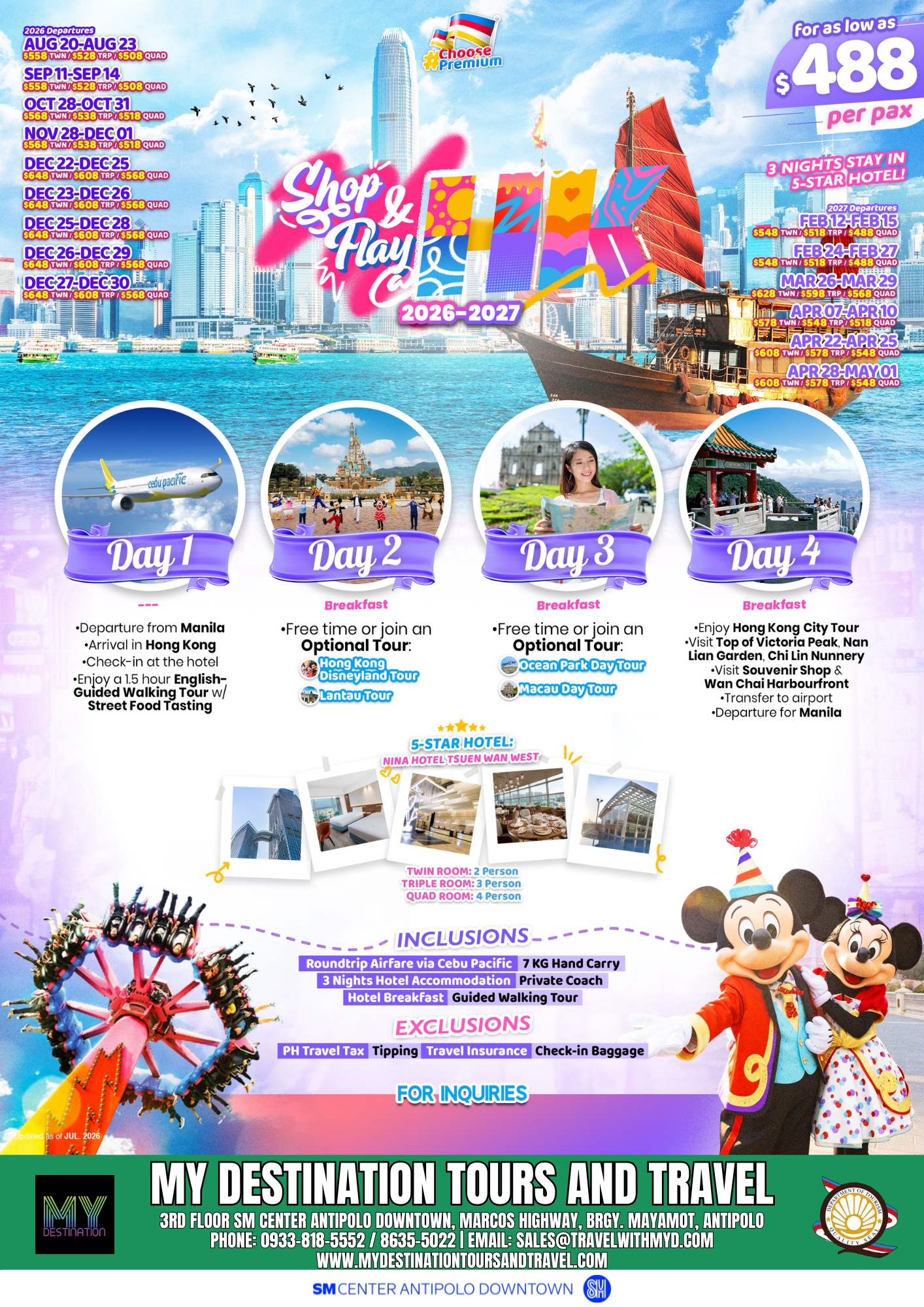 Shop & Play @ Hong Kong 2026-2027 Package Flyer