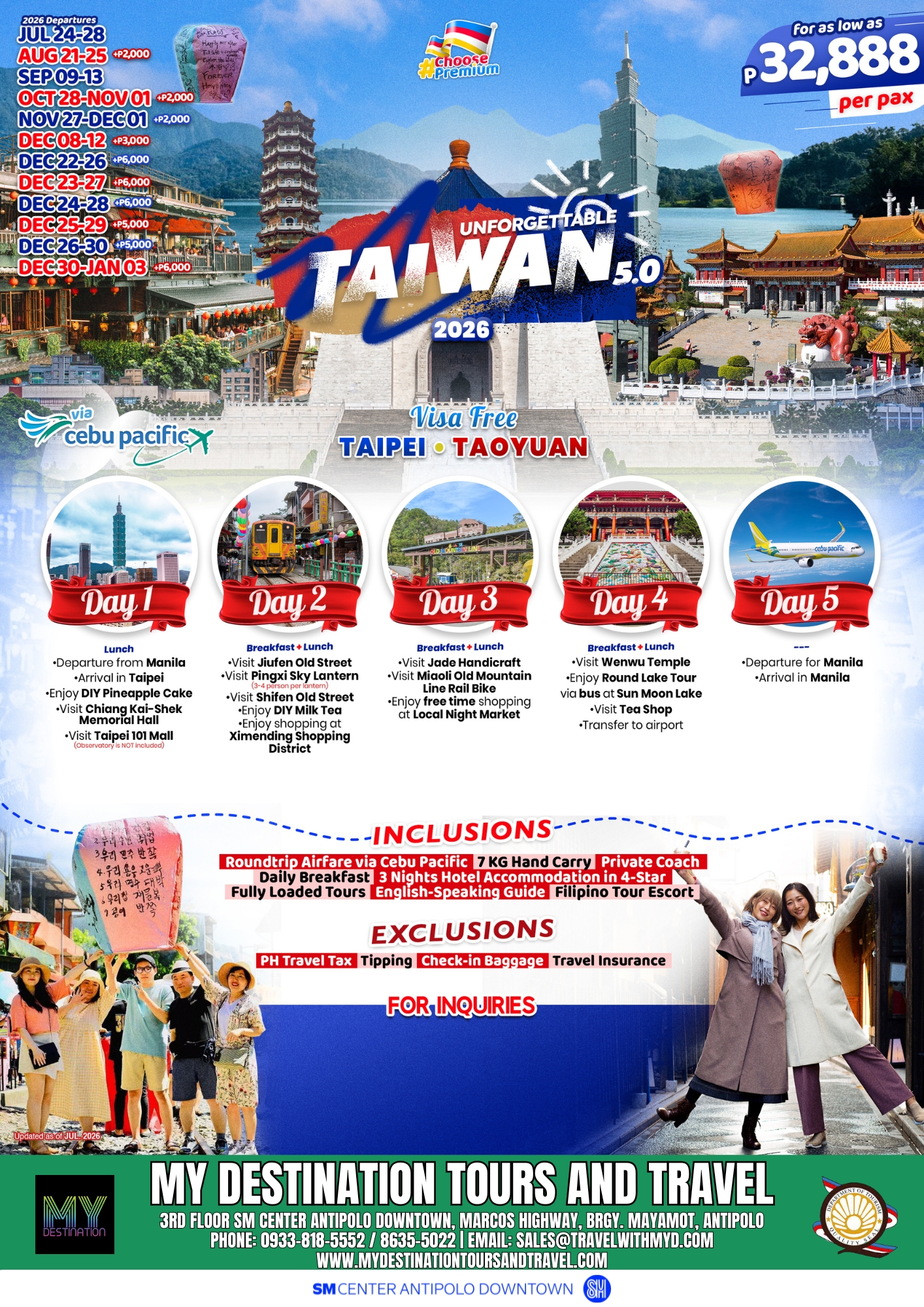 Unforgettable Taiwan 5.0 (2026) Package Flyer