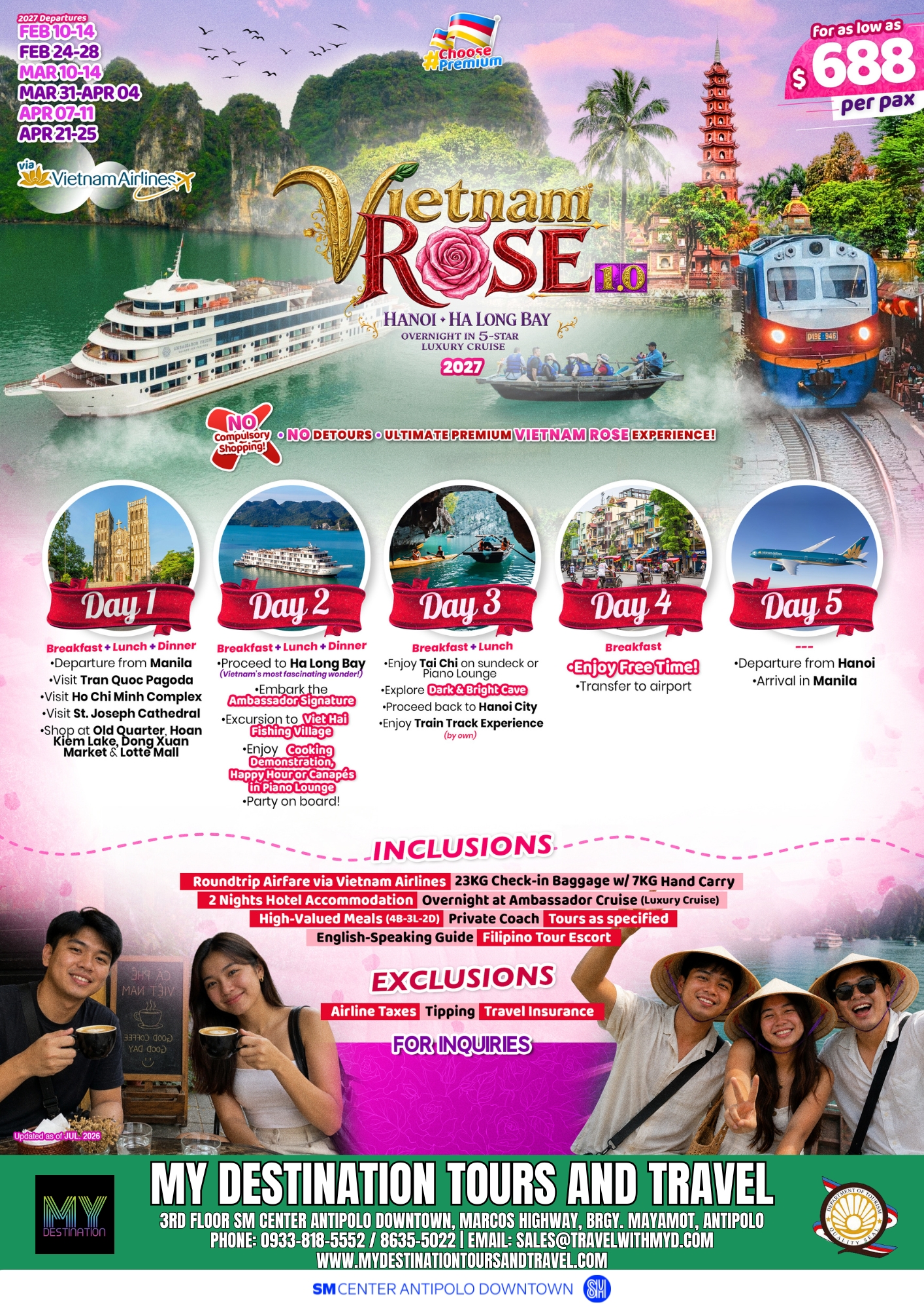 Vietnam Rose 1.0 — via Vietnam Airlines (2027) Package Flyer